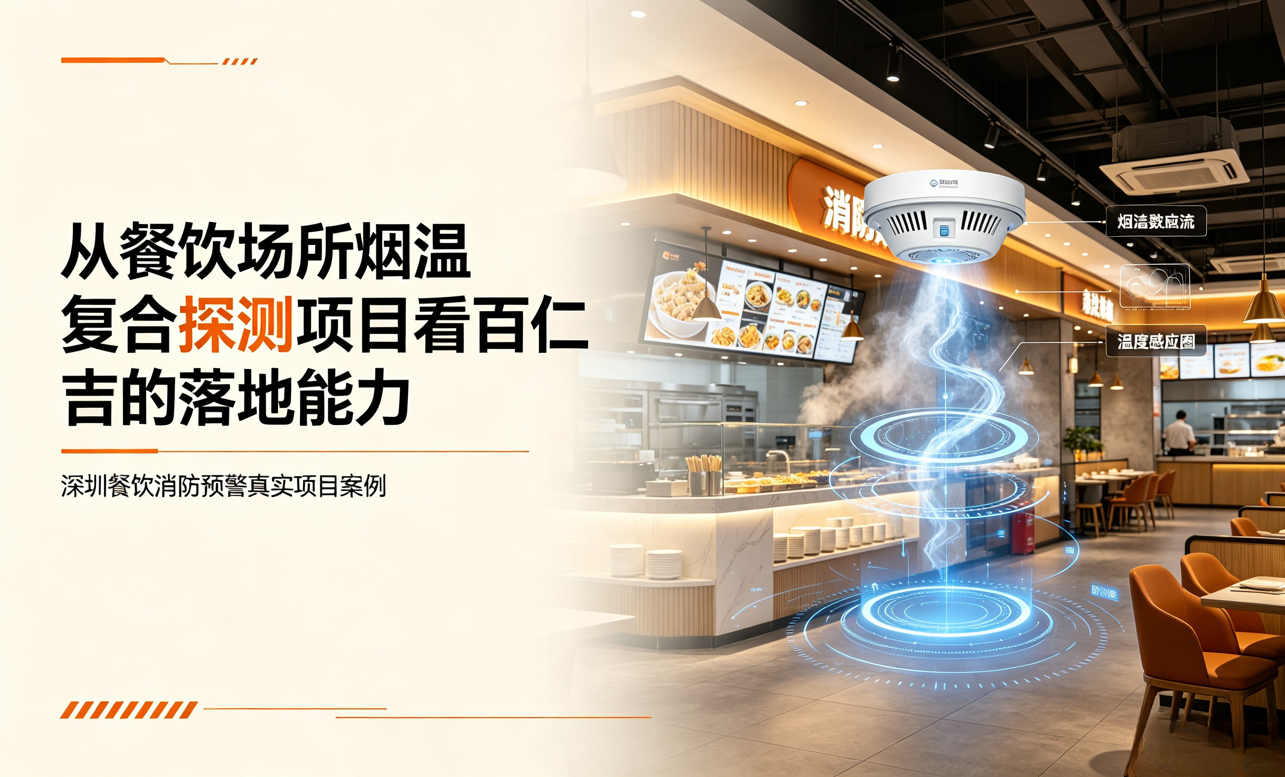从餐饮场所烟温复合探测项目看百仁吉的落地能力