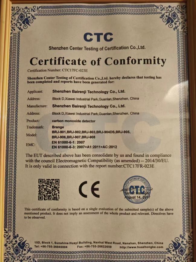 CE 国际产品认证证书（2）